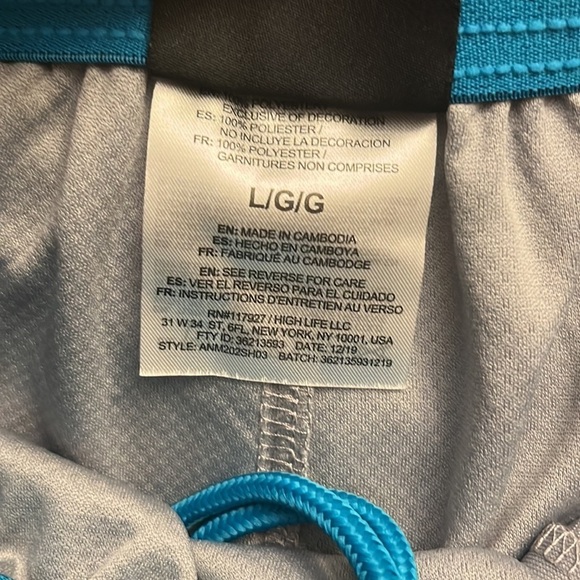 AND1 brand size L elastic/drawstring waist basketball shorts- NWT - Picture 6 of 6